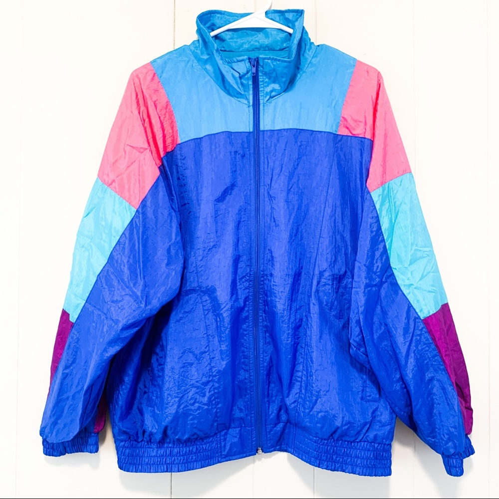 Vintage Lavon Colorblock Windbreaker Large